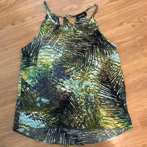 Tropical print boutique tank